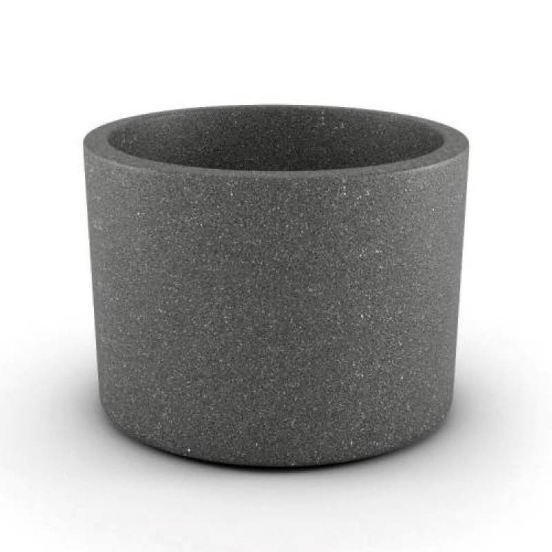 Cylinder Tabletop Concrete Planter - Graphite